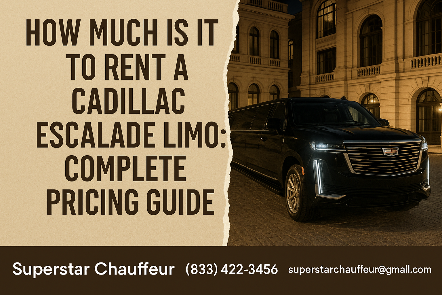 how much is it to rent a cadillac escalade limo