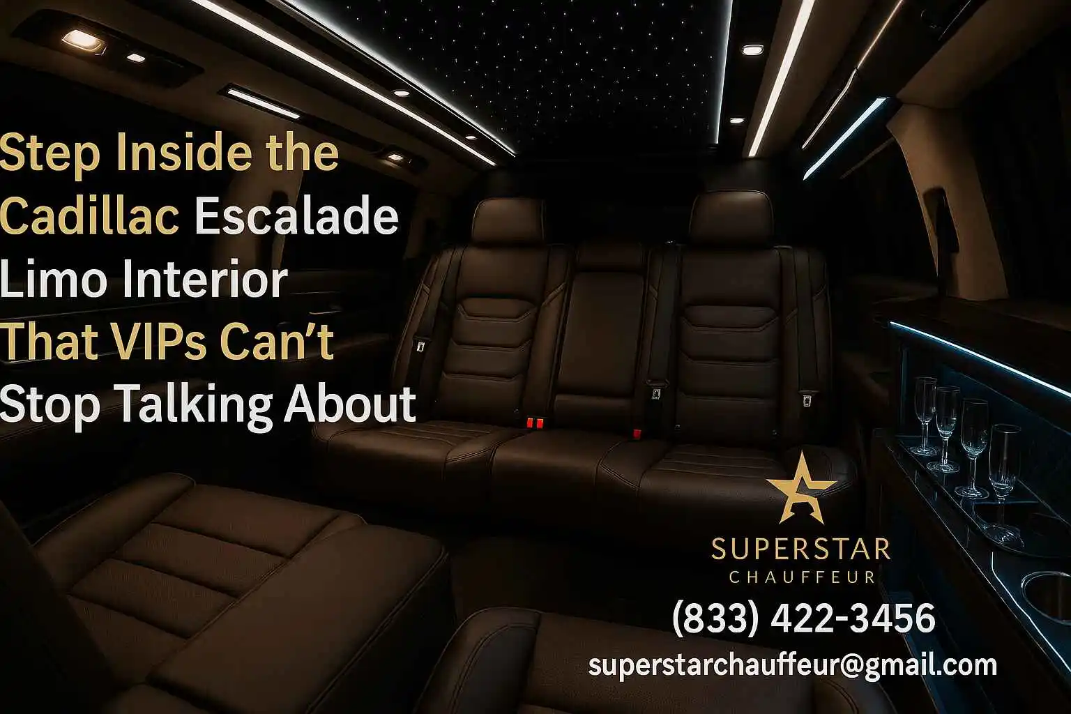 Step Inside the Cadillac Escalade Limo Interior That VIPs Can't Stop Talking About