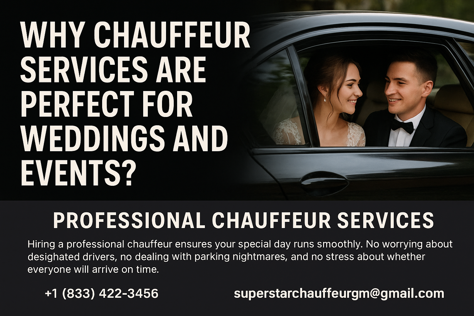 why chauffeur services are perfect for weddings and events